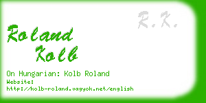 roland kolb business card